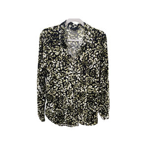 Rock & Republic Leopard Print Button Down Blouse - Size Medium (EUC)